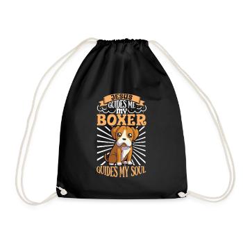 Jesus and My Boxer - Drawstring Bag - black - Front