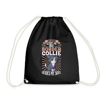 Jésus et mon Border Collie - Sac de sport léger - noir - Devant