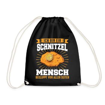 Wiener Schnitzel Plätzli Österreich Essen - Turnbeutel - Schwarz - Vorne
