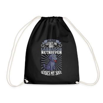 Jésus et mon Labrador Retriever - Sac de sport léger - noir - Devant