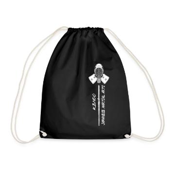 Kendo Men and Shinai - Kendo - Drawstring Bag - black - Front
