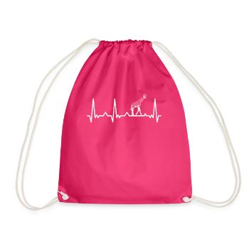 Giraffe, Animal, Africa, Giraffes - Drawstring Bag - fuchsia - Front
