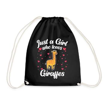 Girafe, Animaux, Afrique, Girafes - Sac de sport léger - noir - Devant