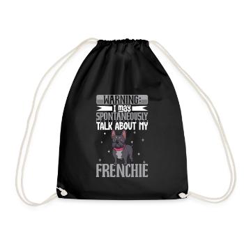 Amoureux du bouledogue français - Sac de sport léger - noir - Devant