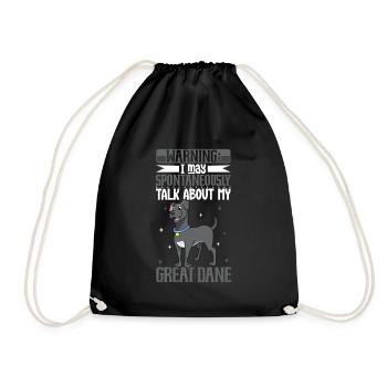 Great Dane Lover - Drawstring Bag - black - Front