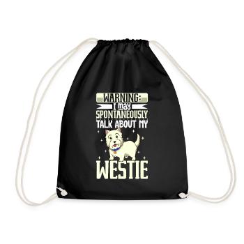 West Highland Terrier Lover - Drawstring Bag - black - Front