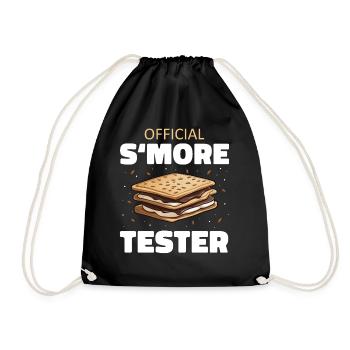 S'more Camping Smores Marshmallow Süßigkeiten - Turnbeutel - Schwarz - Vorne