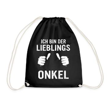 Onkel Patenonkel Familie Großonkel - Turnbeutel - Schwarz - Vorne