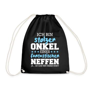 Onkel Patenonkel Familie Großonkel - Turnbeutel - Schwarz - Vorne