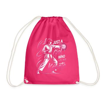 Karate Karatekämpfer Kampfkunst - Turnbeutel - Fuchsia - Vorne