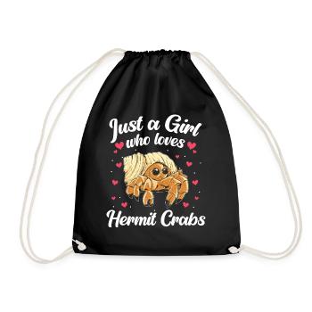 Crab Hermit Crab Crab - Drawstring Bag - black - Front