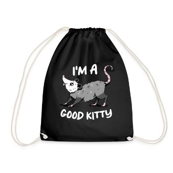Opossum Possum Animal - Drawstring Bag - black - Front