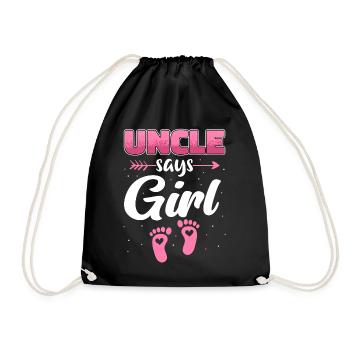 Uncle Fmilie Great-Uncle Uncle's - Drawstring Bag - black - Front