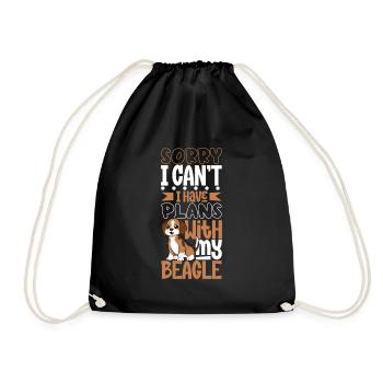 Plans avec mon Beagle - Sac de sport léger - noir - Devant