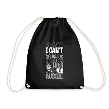 Projets avec mon berger australien - Sac de sport léger - noir - Devant
