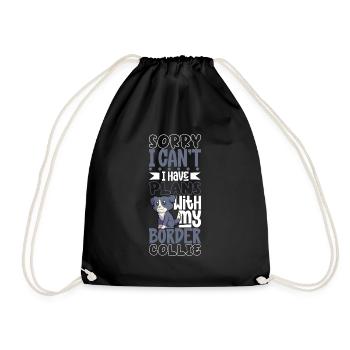 Projets avec mon Border Collie - Sac de sport léger - noir - Devant