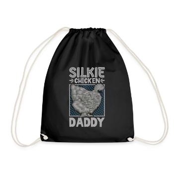 Papa au poulet soyeux - Sac de sport léger - noir - Devant