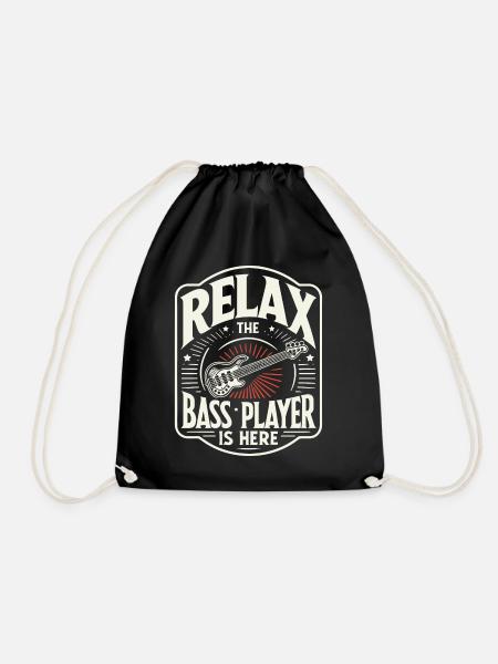Bassgitarre Bassist Bass Instrument - Turnbeutel - Schwarz