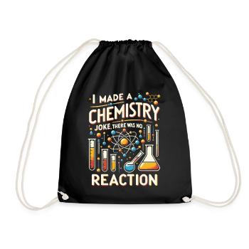 Chemiker Chemie Wissenschaft Atom Molecule - Turnbeutel - Schwarz - Vorne