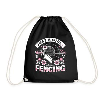 Fencing Fencers - Drawstring Bag - black - Front
