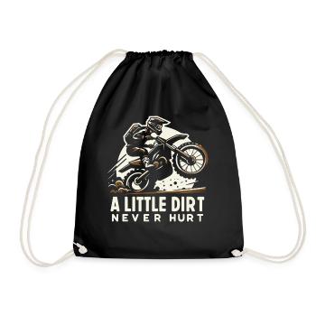Motocross Dirtbike Supermoto - Turnbeutel - Schwarz - Vorne