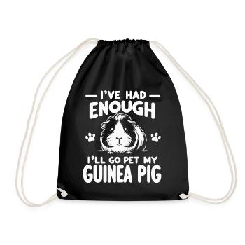 Guinea pig - Drawstring Bag - black - Front