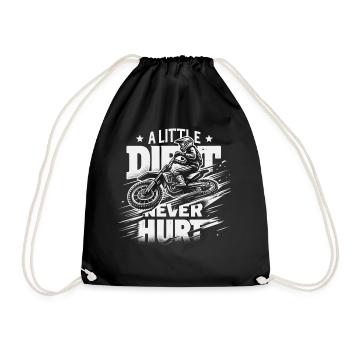 Motocross Dirtbike Supermoto - Turnbeutel - Schwarz - Vorne