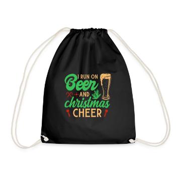 Bière et dictons amusants de l’Avent de Noël - Sac de sport léger - noir - Devant