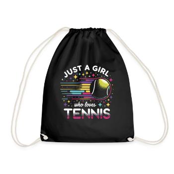 Tennis Tennis Player - Drawstring Bag - black - Front