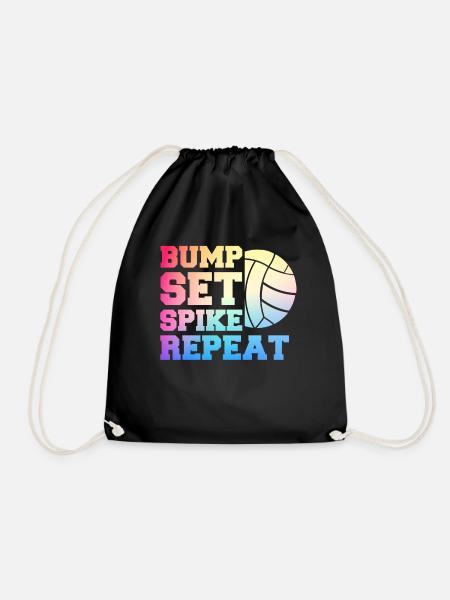 Volleyball Spieler Beach Volleyball Volleyballer S - Turnbeutel - Schwarz