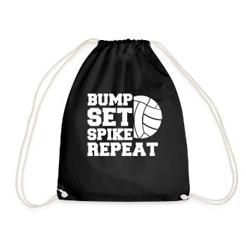 Joueur de volley-ball Volley-ball de plage Joueur de volley-ball S - Sac de sport léger - noir - Devant