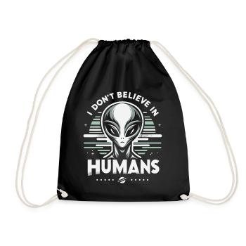Alien UFO Aliens Außerirdischer - Turnbeutel - Schwarz - Vorne