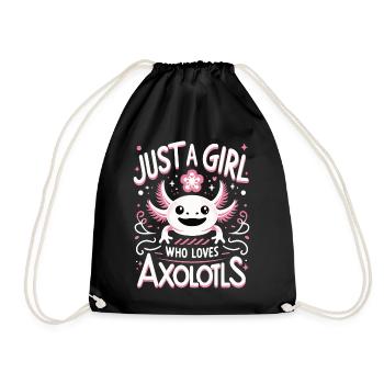 Poisson axolotl - Sac de sport léger - noir - Devant
