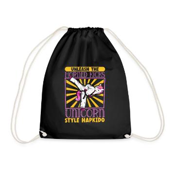La licorne fait de l’Hapkido - Sac de sport léger - noir - Devant