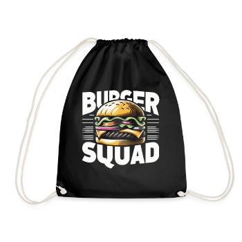 Burger Fast Food Hamburger Cheesburger Burgers - Drawstring Bag - black - Front
