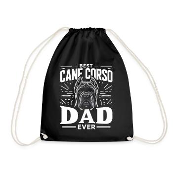 Cane Corso Dog - Drawstring Bag - black - Front