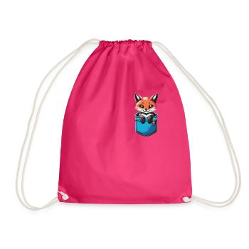Fuchs Füchse Tier - Turnbeutel - Fuchsia - Vorne