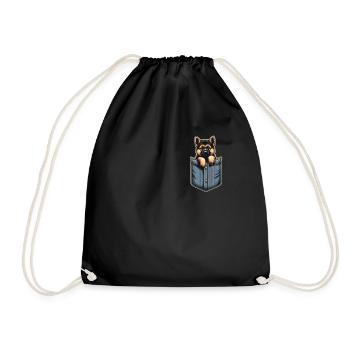 Berger Allemand Malinois - Sac de sport léger - noir - Devant