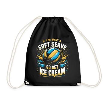 Joueur de volley-ball Volley-ball de plage Joueur de volley-ball S - Sac de sport léger - noir - Devant