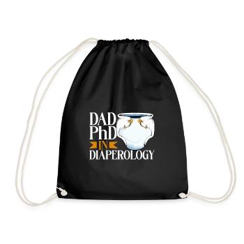 Doctor of Diaper Change Ology - Diaper Changing - Drawstring Bag - black - Front