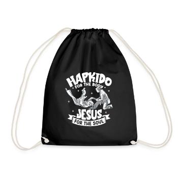 Jesus für die Seele - Hapkido für den Körper - Turnbeutel - Schwarz - Vorne