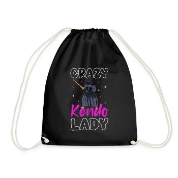 Crazy Kendo Lady - Kendo - Drawstring Bag - black - Front