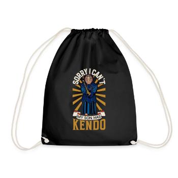 Ich kann nicht - Mein Sohn hat Kendo - Turnbeutel - Schwarz - Vorne