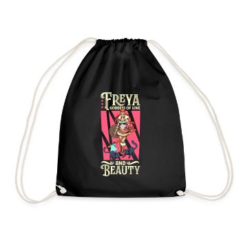 Viking Goddess of Love Freya - Drawstring Bag - black - Front