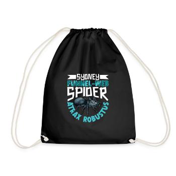 Araignée toile d’entonnoir de Sydney - Sac de sport léger - noir - Devant