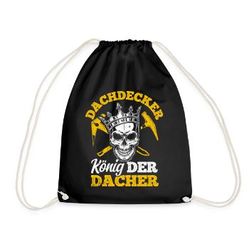 Dachdecker König Der Dächer Prüfung Kollege Dachde - Turnbeutel - Schwarz - Vorne