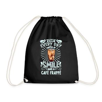 Souriez avec Café Frappé - Sac de sport léger - noir - Devant