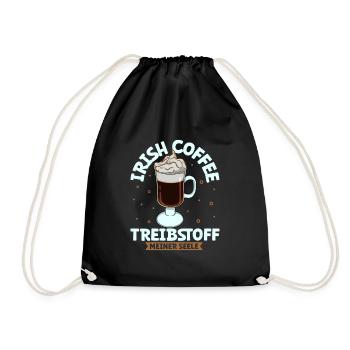 Mein Treibstoff ist Irish Coffee - Turnbeutel - Schwarz - Vorne