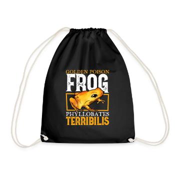 Grenouille à fléchettes empoisonnées dorées - Sac de sport léger - noir - Devant
