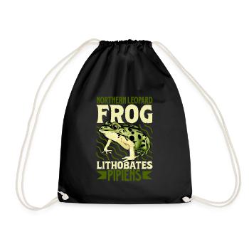 Leopardfrosch - Turnbeutel - Schwarz - Vorne